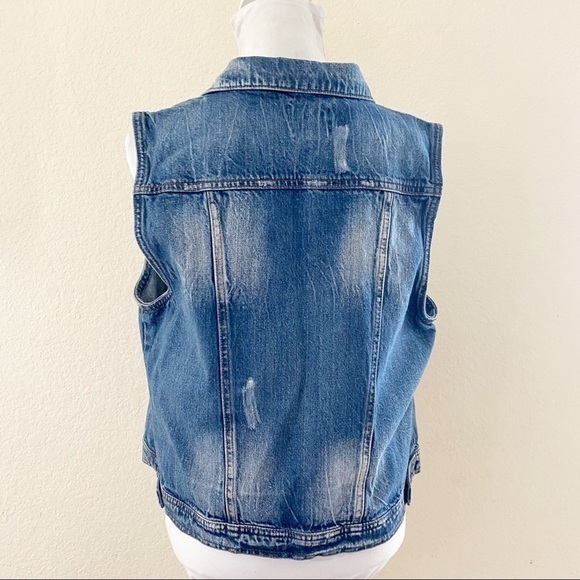 Bongo Jean denim vest with pockets Size XL - Picture 3 of 11